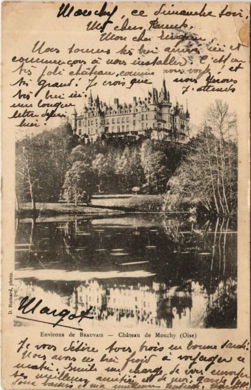 Carte postale ancienne Mouchy-le-Chatel Chateau de Mouchy
