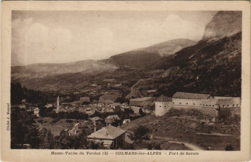 Carte postale ancienne Colmars-les-Alpes Fort de Savoie à Colmars