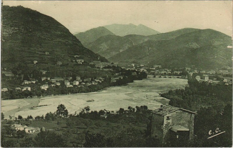Carte postale ancienne Digne-les-Bains Quartier de la Sebe à Digne-les-Bains