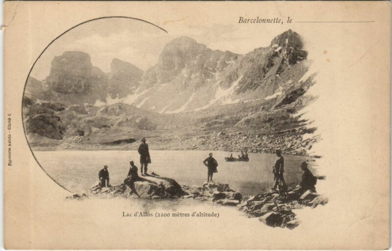 Carte postale ancienne Lac d'Allos à Allos