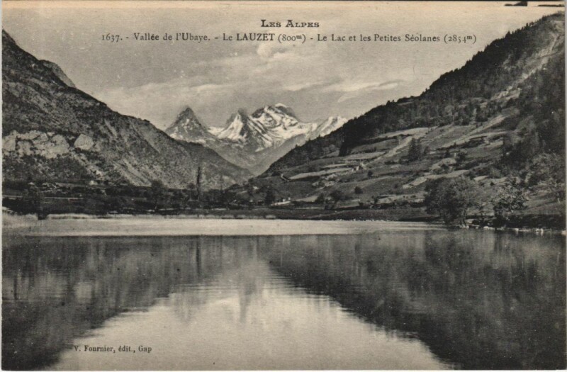 Carte postale ancienne Le Lauzet-Ubaye Le Lauzet - Le Lac et les Petites Seolanes à Auzet
