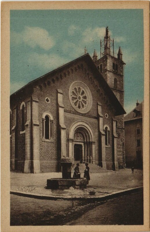 Carte postale ancienne Barcelonnette L'Eglise à Barcelonnette
