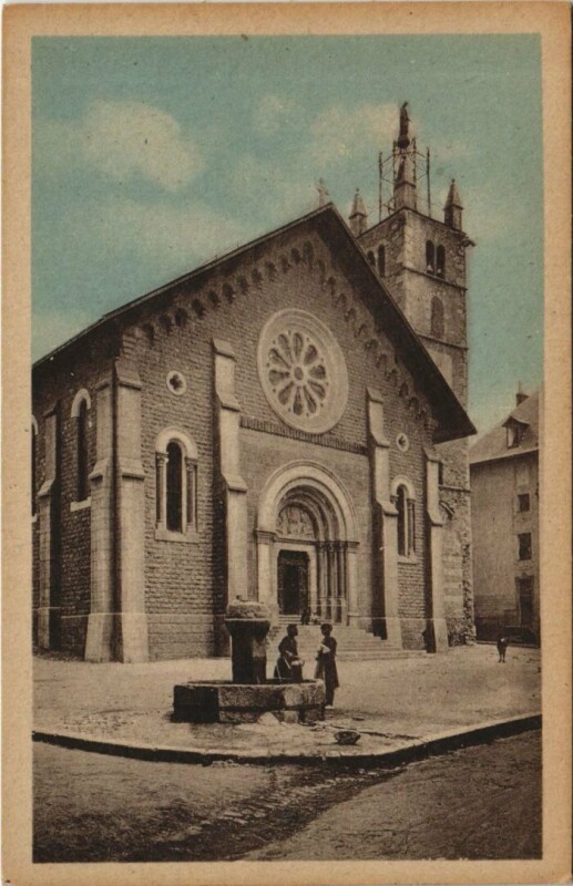 Carte postale ancienne Barcelonnette L'Eglise à Barcelonnette