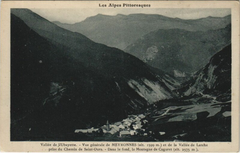 Carte postale ancienne Meyronnes Vue Generale