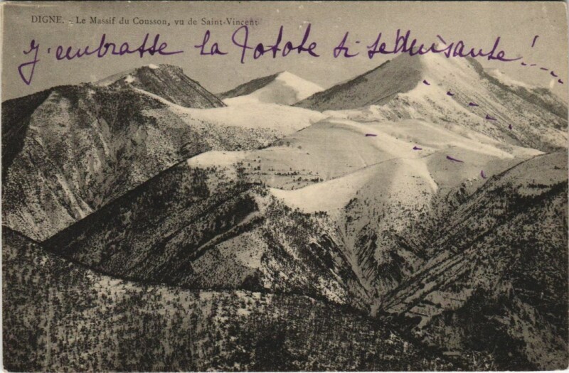 Carte postale ancienne Dicne Le Massif du Cousson - Vu de Saint-Vincent