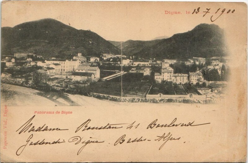 Carte postale ancienne Digne-les-Bains Panorama à Digne-les-Bains
