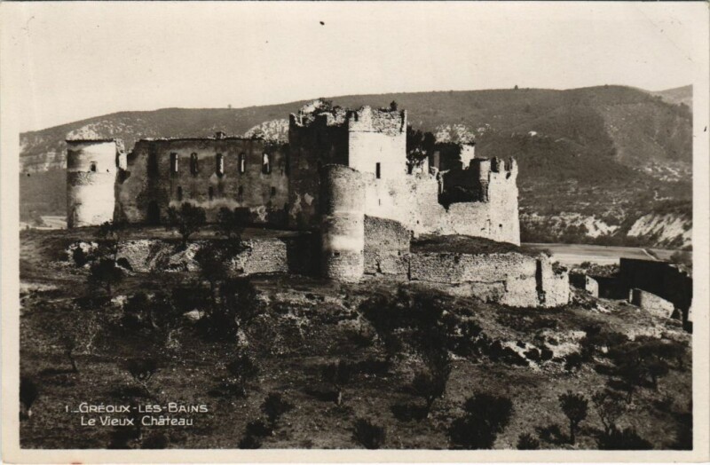 Carte postale ancienne Greoux-les-Bains Le Vieux Chateau