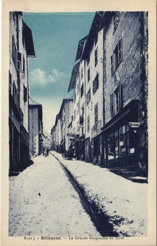 Carte postale ancienne Briancon La Grande Gargouille en Hiver