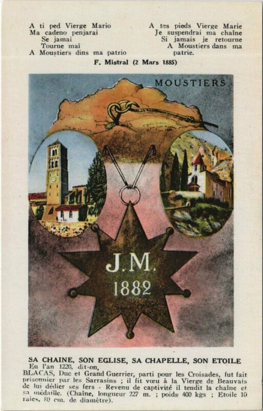 Carte postale ancienne Moustiers-Sainte-Marie Scenes - History à Moustiers-Sainte-Marie