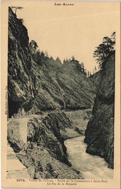 Carte postale ancienne Route de la Condamine a Saint-Paul - Le Pas de la Reissole