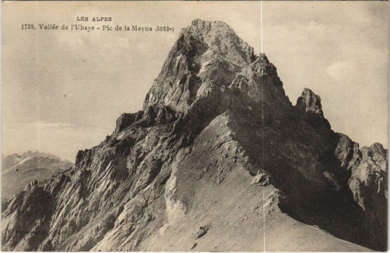 Carte postale ancienne Pic de la Meyna - Vallee de l'Ubaye