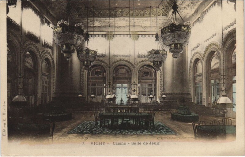 Carte postale ancienne Vichy Casino , Salle de Jeux à Vichy