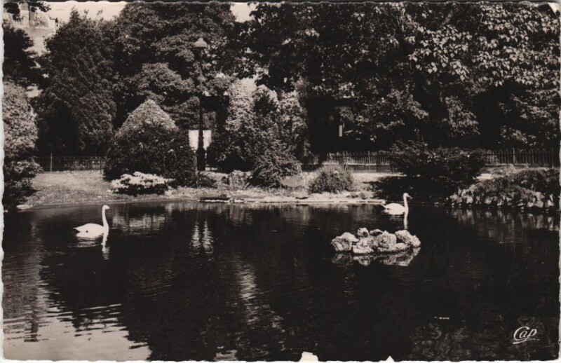 Carte postale ancienne Vichy Bassin des Cygnes à Vichy