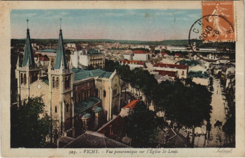 Carte postale ancienne Vichy vue panoramique à Vichy