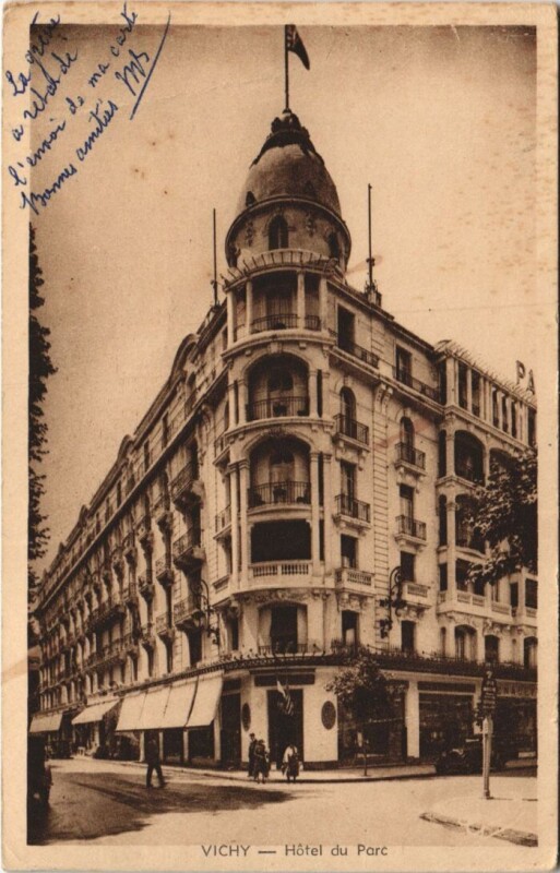 Carte postale ancienne Vichy Hotel du Parc à Vichy