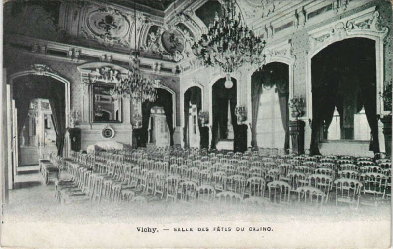 Carte postale ancienne Vichy Salle des Fetes du Casino à Vichy