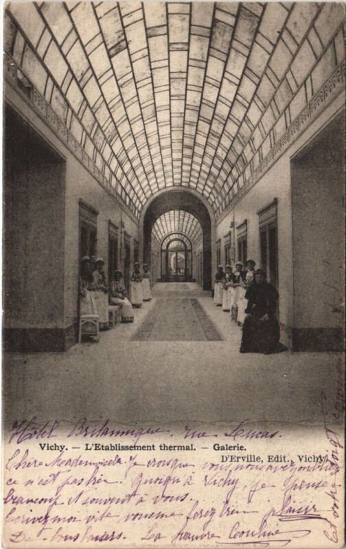 Carte postale ancienne Vichy Etablissement Thermal , Galerie à Vichy