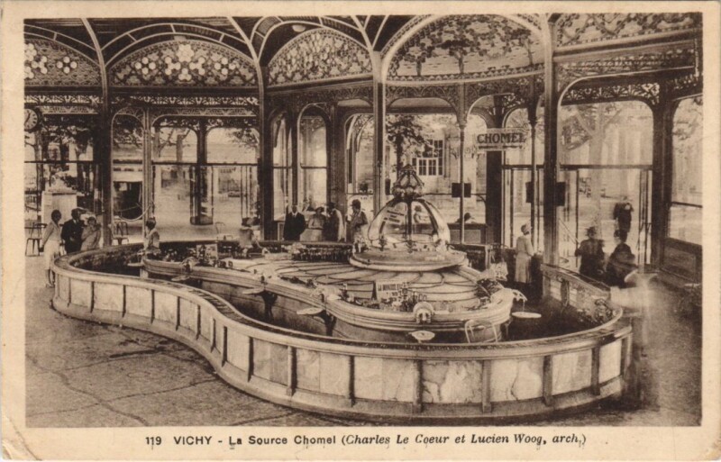 Carte postale ancienne Vichy Source Chomel à Vichy