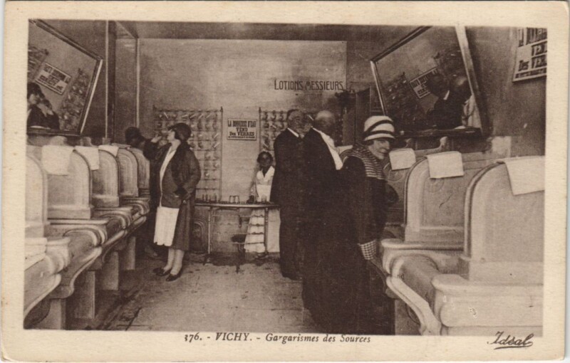 Carte postale ancienne Vichy Gargarismes des Sources à Vichy