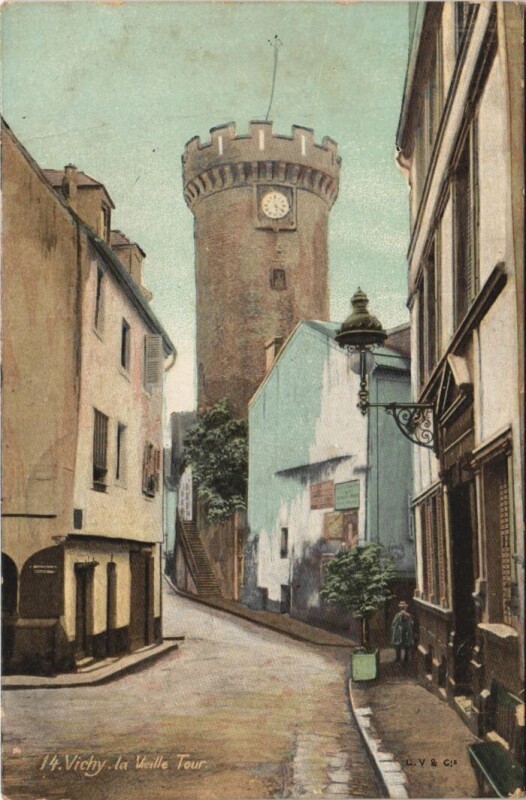 Carte postale ancienne Vichy Vieille Tour à Vichy