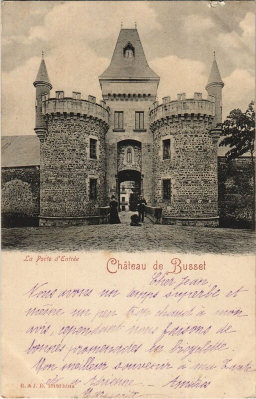 Carte postale ancienne Busset Chateau de Busset à Busset