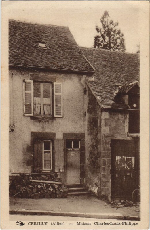 Carte postale ancienne Cerilly Masion Charles-Louis-Philippe