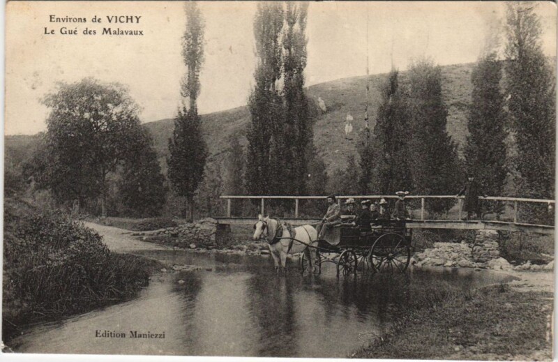 Carte postale ancienne Vichy Environs - Le Gue des Malavaux à Vichy