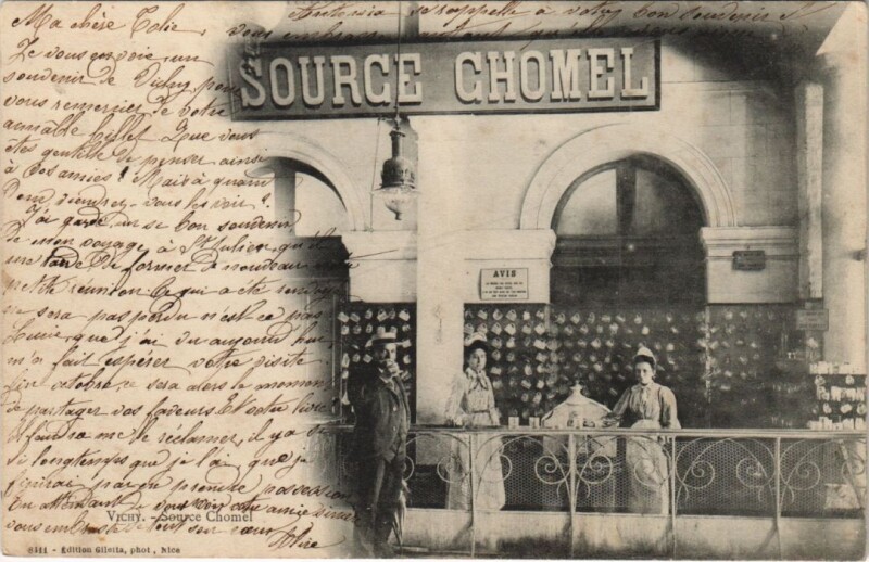Carte postale ancienne Vichy Source Chomel à Vichy