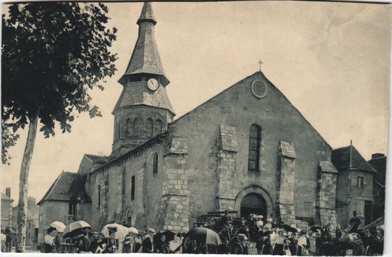Carte postale ancienne Neris-les-Bains L'Eglise
