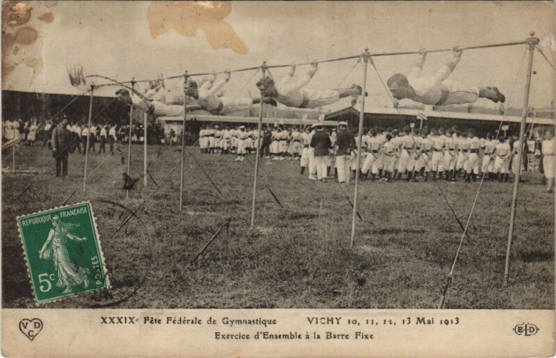 Carte postale ancienne Vichy 39. Fete Federale de Gymnastique à Vichy