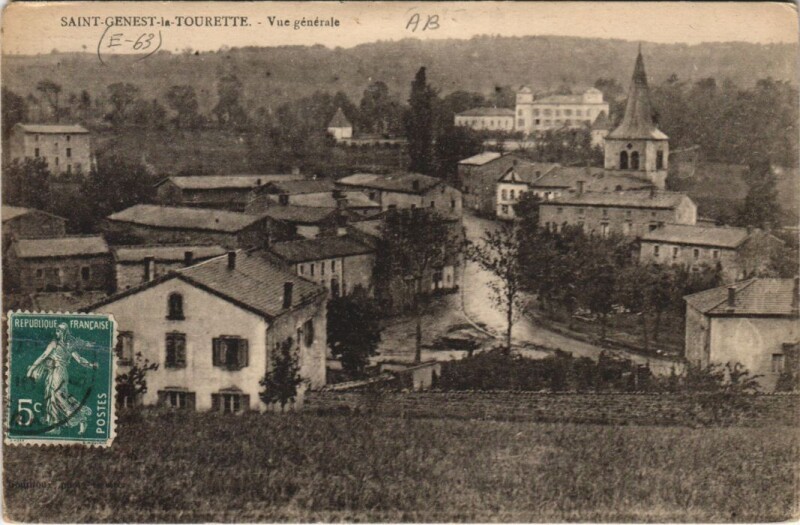 Carte postale ancienne Saint-Genest-la-Tourette Vue Generale à Saint-Genest