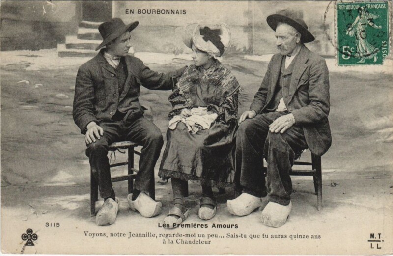 Carte postale ancienne En Bourbonnais - Les Premieres Amours