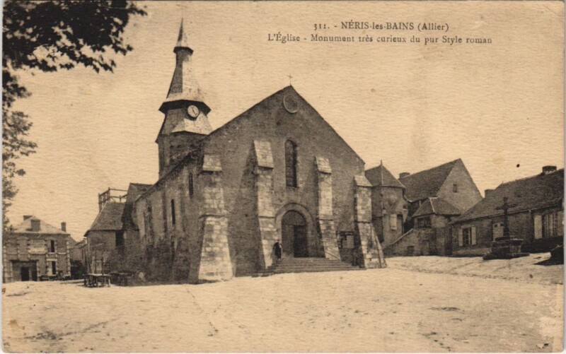 Carte postale ancienne Neris-les-Bains L'Eglise