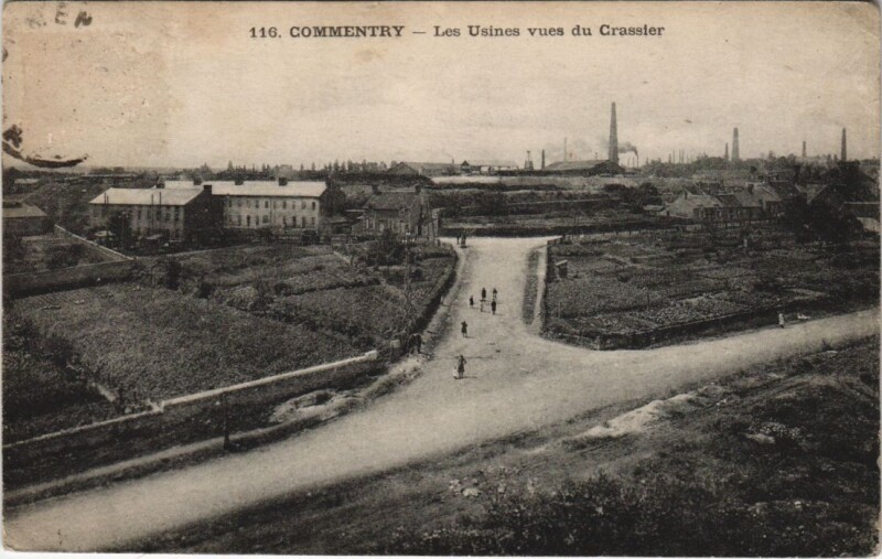 Carte postale ancienne Commentry Les Usines Vues du Crassier à Commentry