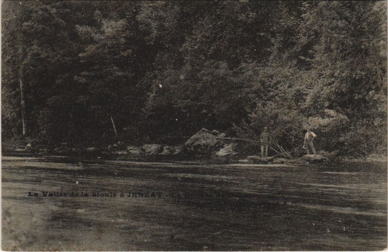 Carte postale ancienne Vallee de la Sioule a Jenzat à Jenzat
