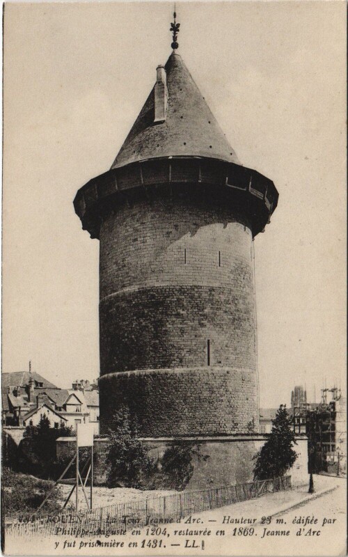 Carte postale ancienne Rouen - Tour jeanne à Rouen