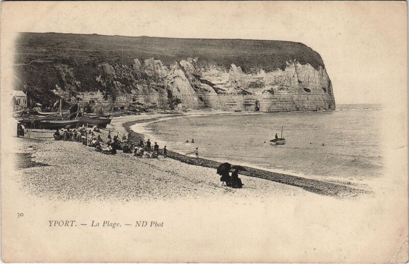 Carte postale ancienne Yport - La plage à Yport