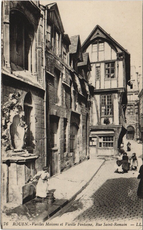Carte postale ancienne Rouen - Vielles et maisons à Rouen
