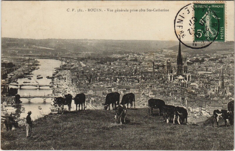 Carte postale ancienne Rouen - Vue générale à Rouen