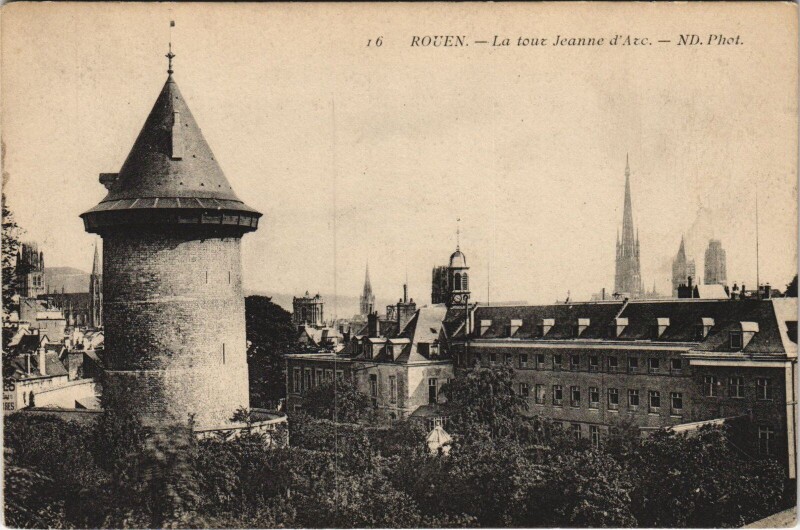 Carte postale ancienne Rouen - La tour jeanne à Rouen