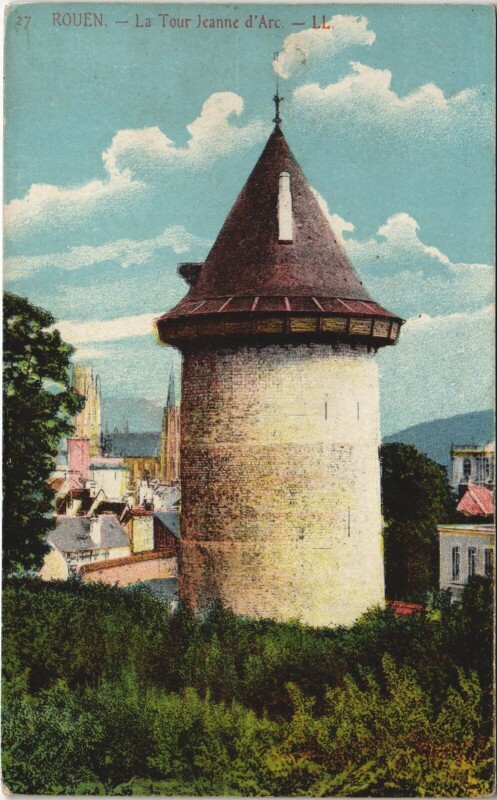Carte postale ancienne Rouen - La tour jeanne à Rouen