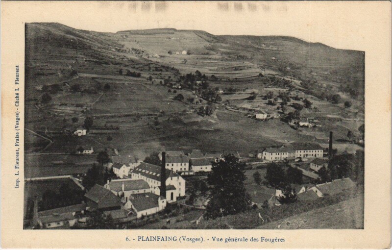 Carte postale ancienne Plainfaing - Vue générale à Plainfaing