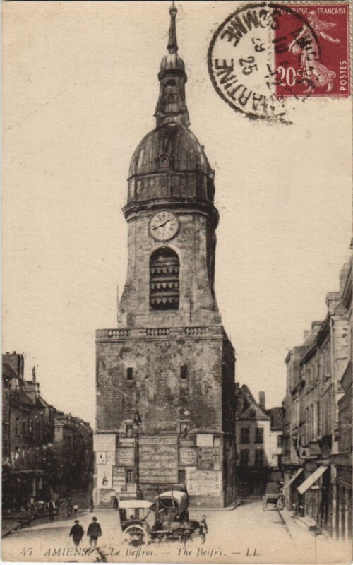 Carte postale ancienne Amiens Le Beffroi à Amiens