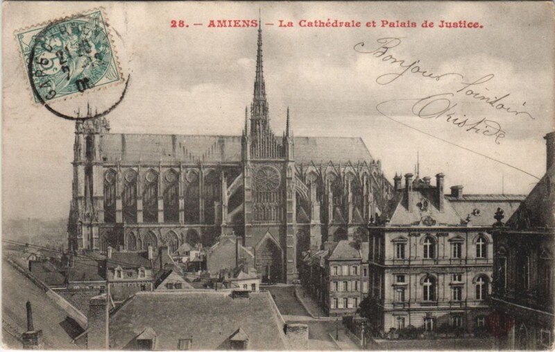 Carte postale ancienne Amiens La Cathedrale à Amiens