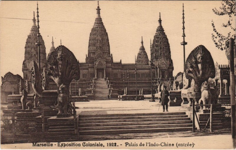Carte postale ancienne Marseille - Expo coloniale à Marseille