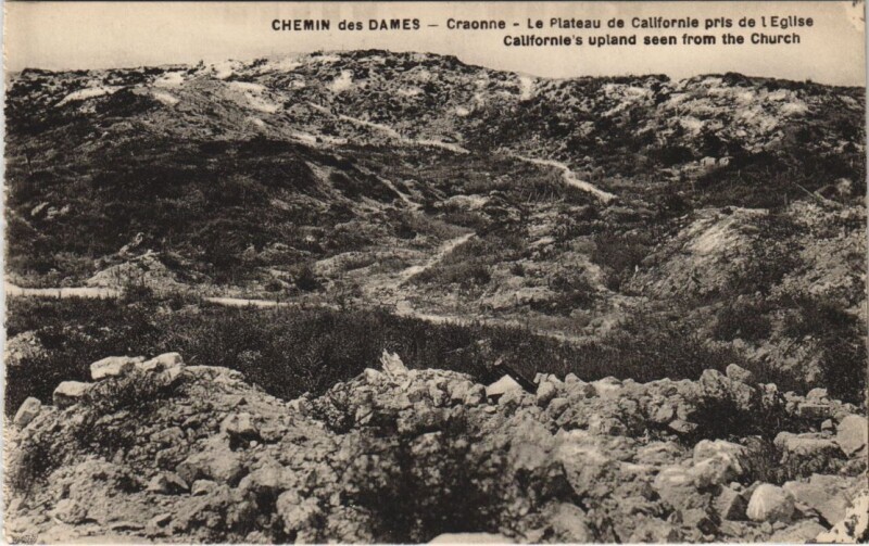 Carte postale ancienne Le chemin des dames Craonne à Craonne