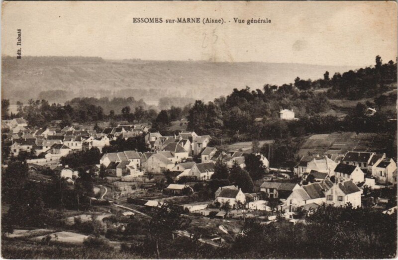 Carte postale ancienne Essomes sur marne Vue generale