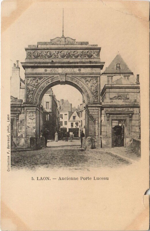 Carte postale ancienne Laon Ancienne Porte Luceau