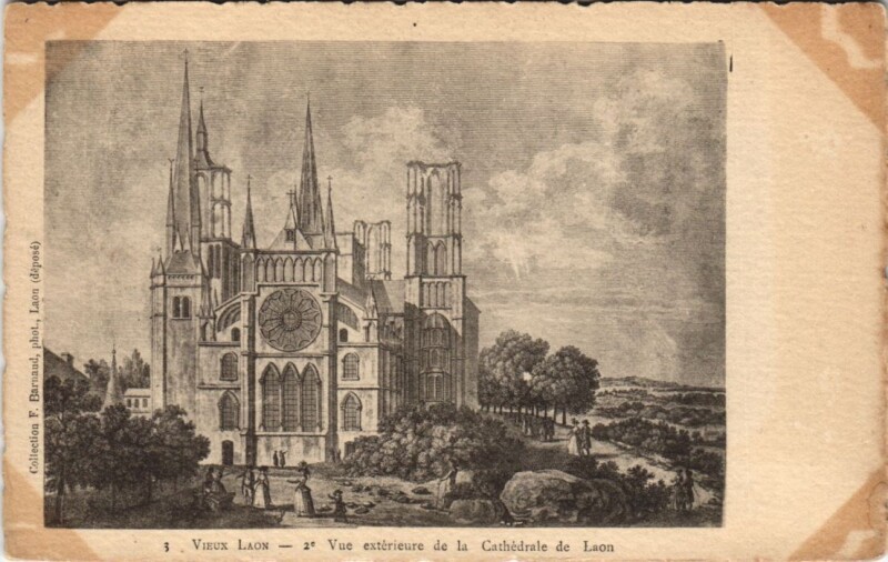 Carte postale ancienne Vieux Laon Vue exterieure