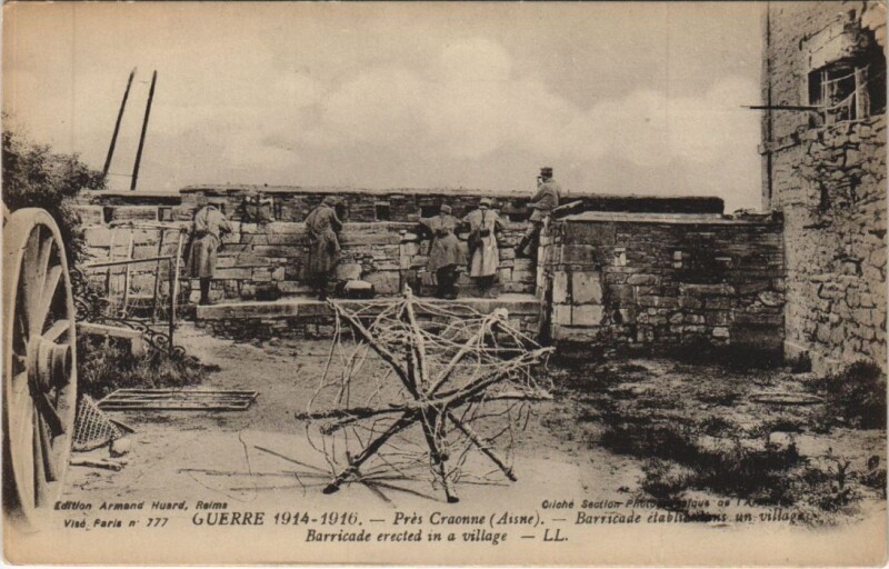 Carte postale ancienne Guerre Pres Craonne à Craonne